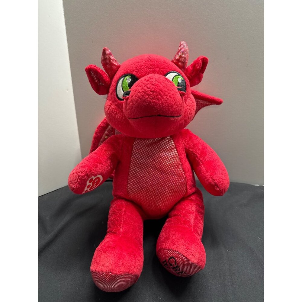 Great Wolf Lodge Red Plush Dragon Stuffed Animal With Sparkly Wings By B-A-B 15"